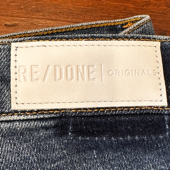 ReDone NWT size 28 high rise ankle cropped straight stretch mid 70’s denim jeans - Picture 10 of 16